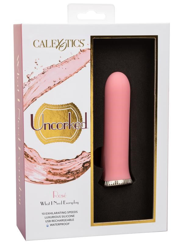 Uncorked Rose Rechargeable Bullet Vibrator - - Bullet Vibrators