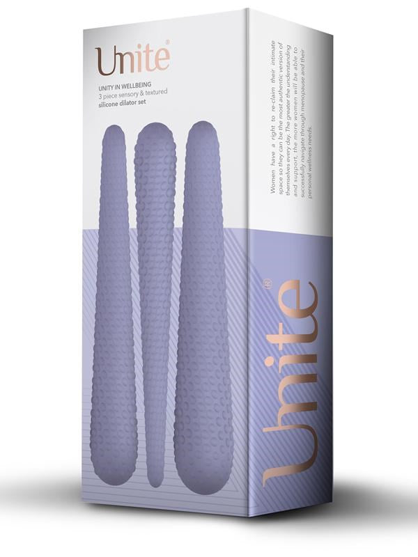 Unite Wellbeing 3 Piece Sensory and Textured Silicone Dilator Set - - Love Eggs and Kegel Exercisers