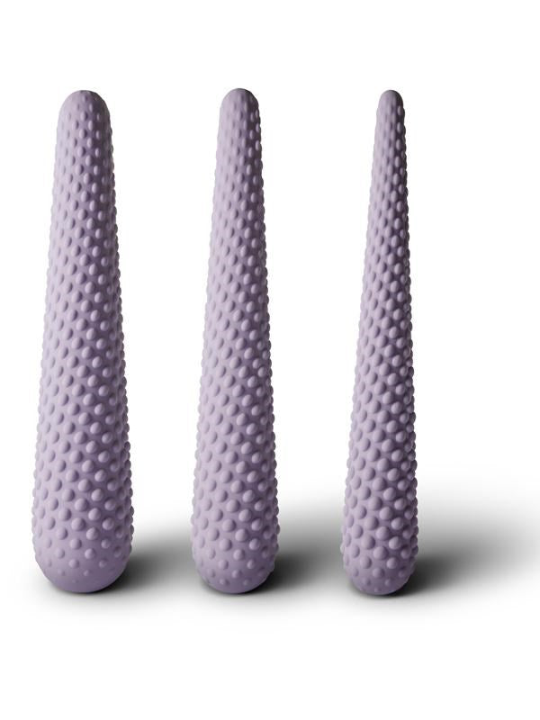 Unite Wellbeing 3 Piece Sensory and Textured Silicone Dilator Set - - Love Eggs and Kegel Exercisers