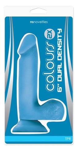 Colours 2X 6 in. Dual Density Blue by NS Novelties - Realistic Dildos