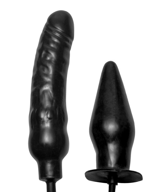 Deuce Double Penetration Inflatable Dildo & Anal Plug - - Inflatable Dildos and Vibrators