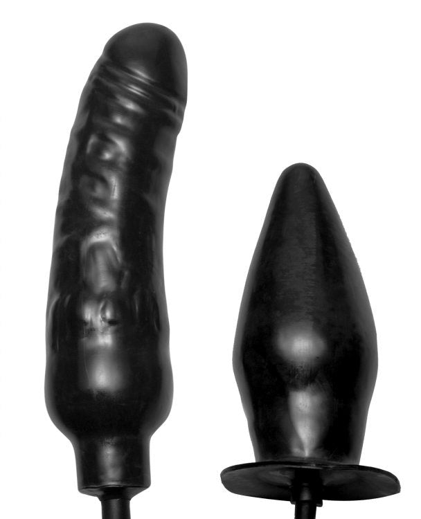 Deuce Double Penetration Inflatable Dildo & Anal Plug - - Inflatable Dildos and Vibrators