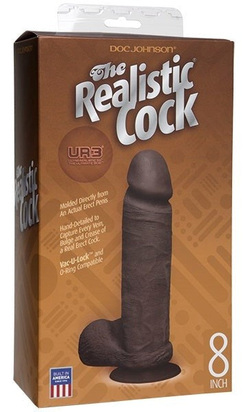 Doc Johnson The Realistic UR3 Cock with Balls 8 inch - - Realistic Dildos