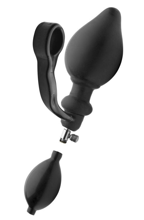 Expander Inflatable Plug with Cock Ring & Removable Pump - - Inflatable Dildos and Vibrators