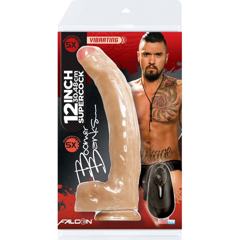 Falcon Super Cock Boomer Banks Vibrating Dildo - - Realistic Dildos