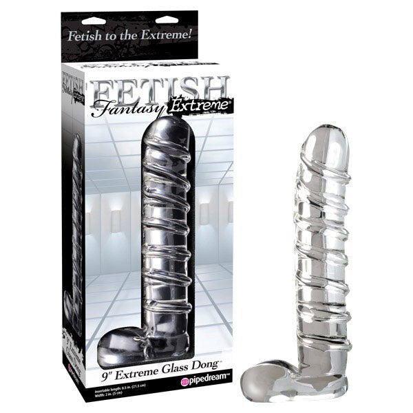 Fetish Fantasy Extreme 9 Inch Extreme Glass Dong - - Realistic Dildos