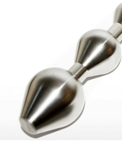 Five Stage Bulbed Steel Sex Probe by Hell's Couture - Anal Beads and Balls