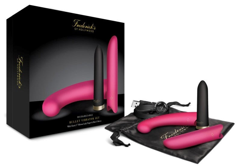 Fredericks Of Hollywood Rechargeable Bullet Vibrator Set - - Sex Kits