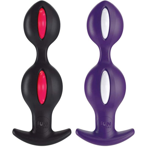 B Balls Black Red Luxury Adult Pleasure Toy by Fun Factory - Luxury Sex Toys
