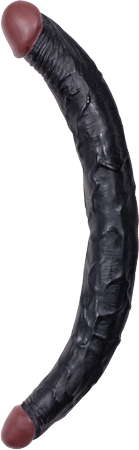 Hoodlum 11 Inch Double Ender Dong Black Realistic - Realistic Dildos