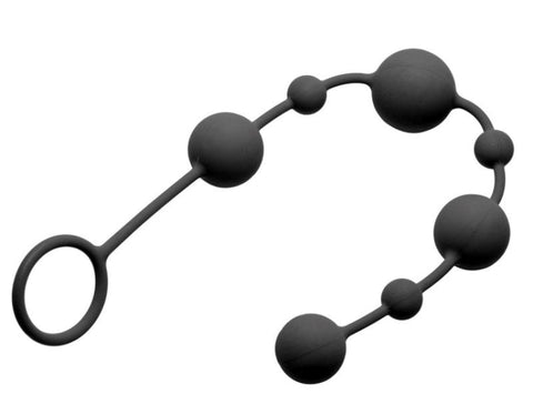 Linger Graduated Silicone Anal Beads by XR Brands - Anal Beads and Balls