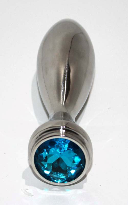 Little Boy Jewelled Large Anal Plug Emerald - - Steel Sex Toys