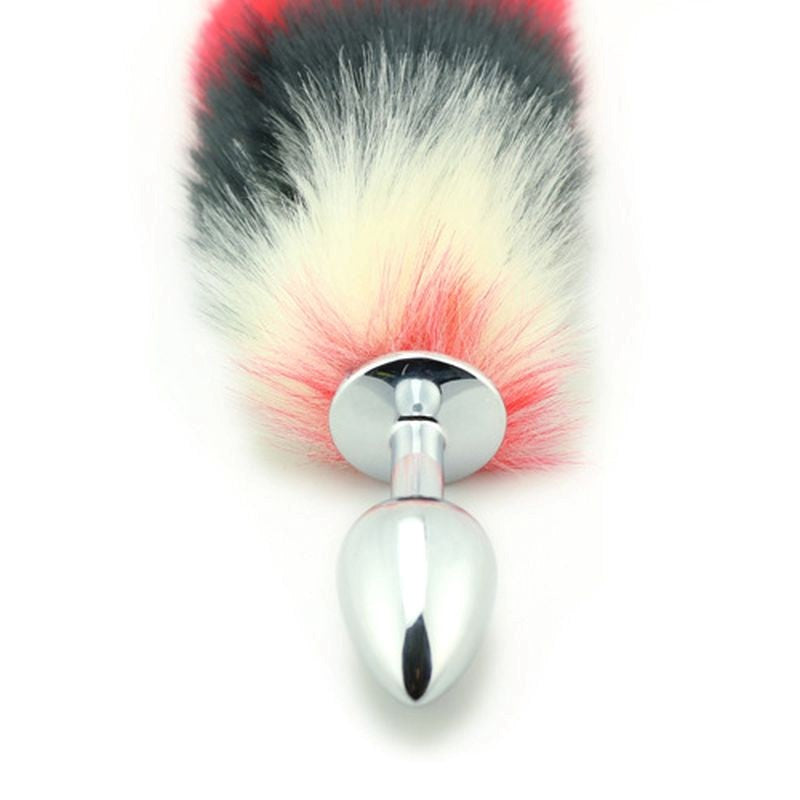 MultiColor Fox Tail Steel Anal Plug - - Steel Sex Toys