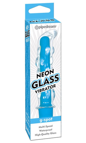 Neon Glass Multi Speed Glass G-Spot Vibrator - Glass Sex Toys