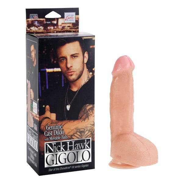 Nick Hawk Gigolo Genuine Cast Dildo With Movable Balls - - Realistic Dildos