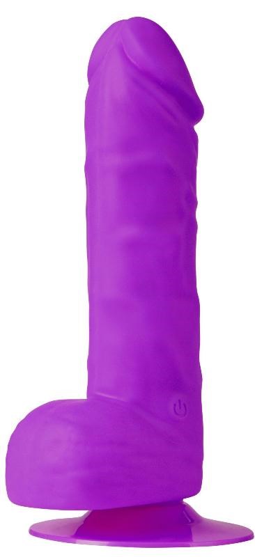 One Touch Silicone 7 Vibrator Purple - - Realistic Dildos