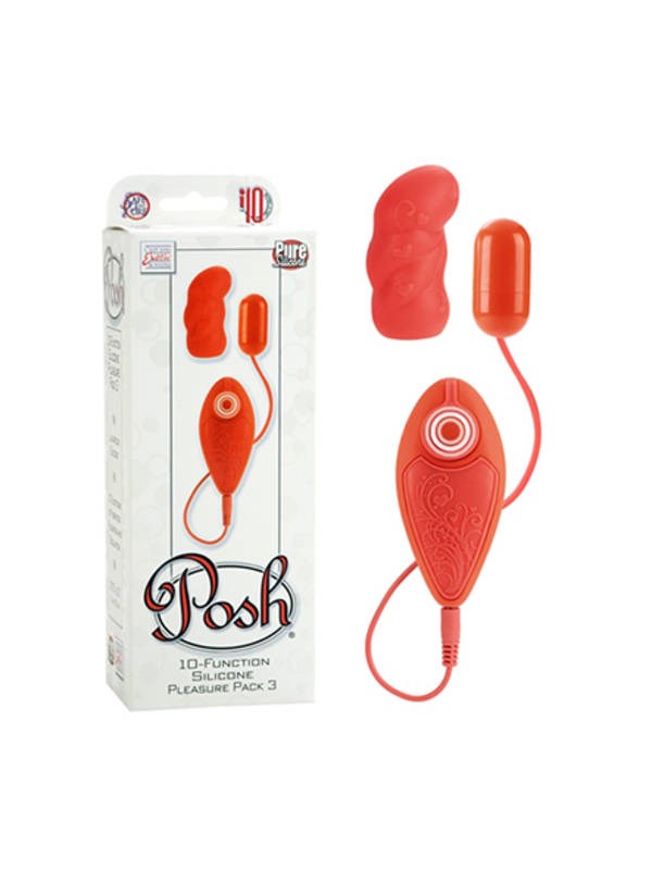 Posh 10 Function Silicone Pleasure Pack 3 - - Love Eggs and Kegel Exercisers