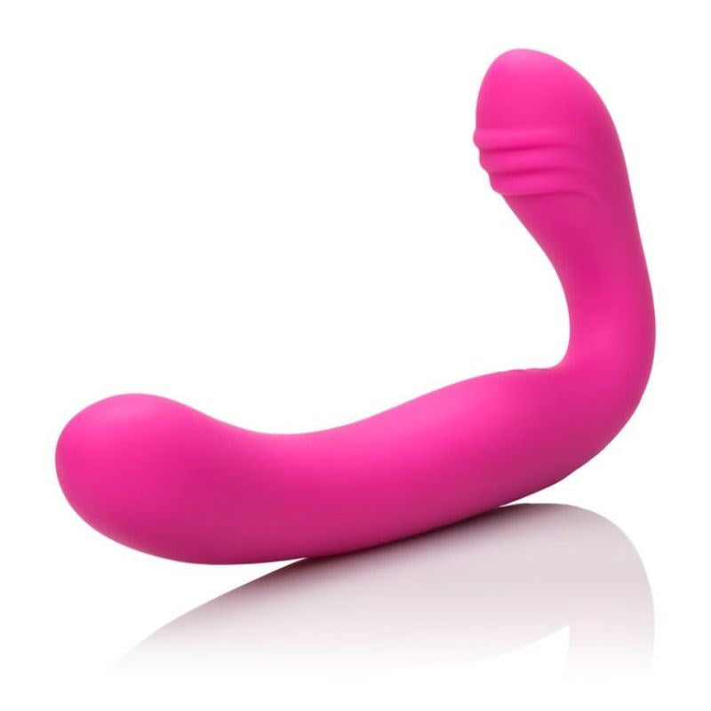 Rechargeable Silicone Love Rider Strapless Strap-On Pink - - Strap On Sextoys