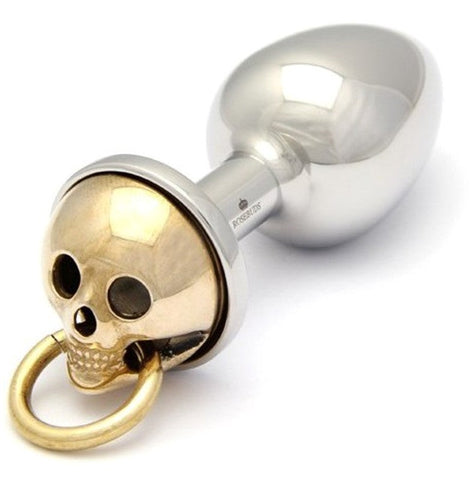 Luxe Skull Flash Gold Medium by Rosebuds Jewelry - Steel Sex Toys