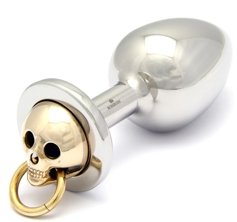 Rosebuds Luxe Skull Flash Gold Medium - - Steel Sex Toys