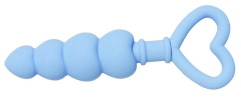 Sex In The Shower Silicone Heart Anal Beads by Sportsheets - Anal Beads and Balls