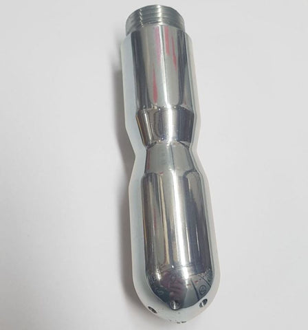 Shower Head Metal Anal Douche by Hell's Couture - Steel Sex Toys