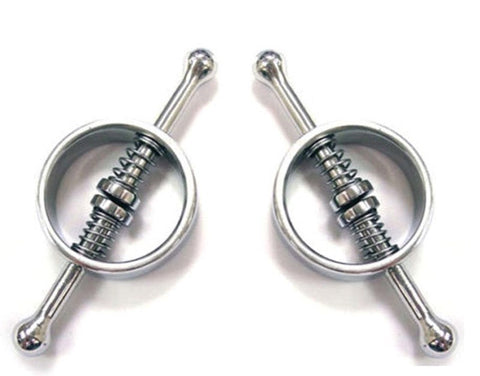 Spring Loaded Nipple Clamps by Hell's Couture - Breast and Nipple Toys
