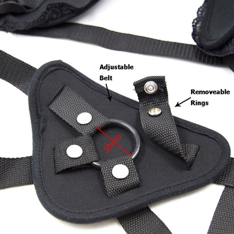 Strap-On Harness With Lace Back - - Strap On Sextoys