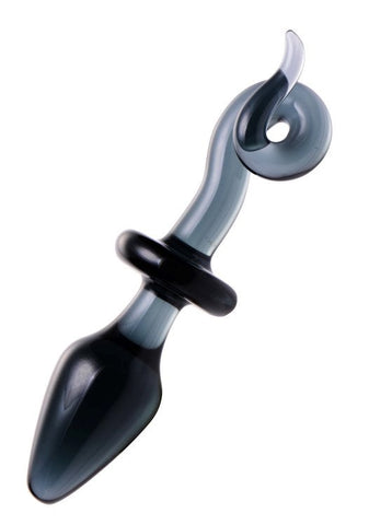 Swine Pig Tail Glass Anal Plug by XR Brands - Glass Sex Toys