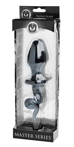 Swine Pig Tail Glass Anal Plug by XR Brands - Glass Sex Toys