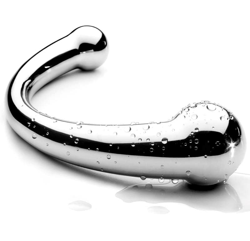 The Chrome Crescent Double Ended Dildo - - Double Ender