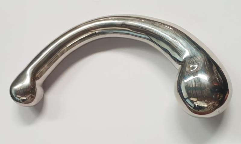 The Chrome Crescent Double Ended Dildo - - Double Ender