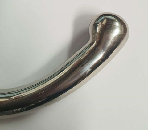 Chrome Crescent Double Ended Dildo by Hell's Couture - Double Ender