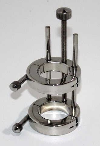 Torture Well Ball Stretcher by Hell's Couture - Steel Sex Toys