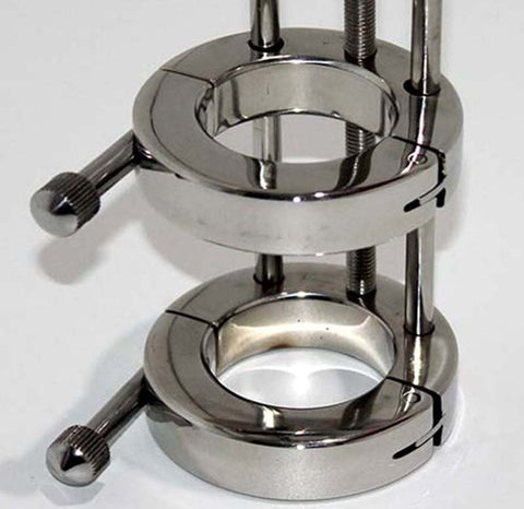 Torture Well Ball Stretcher by Hell's Couture - Steel Sex Toys