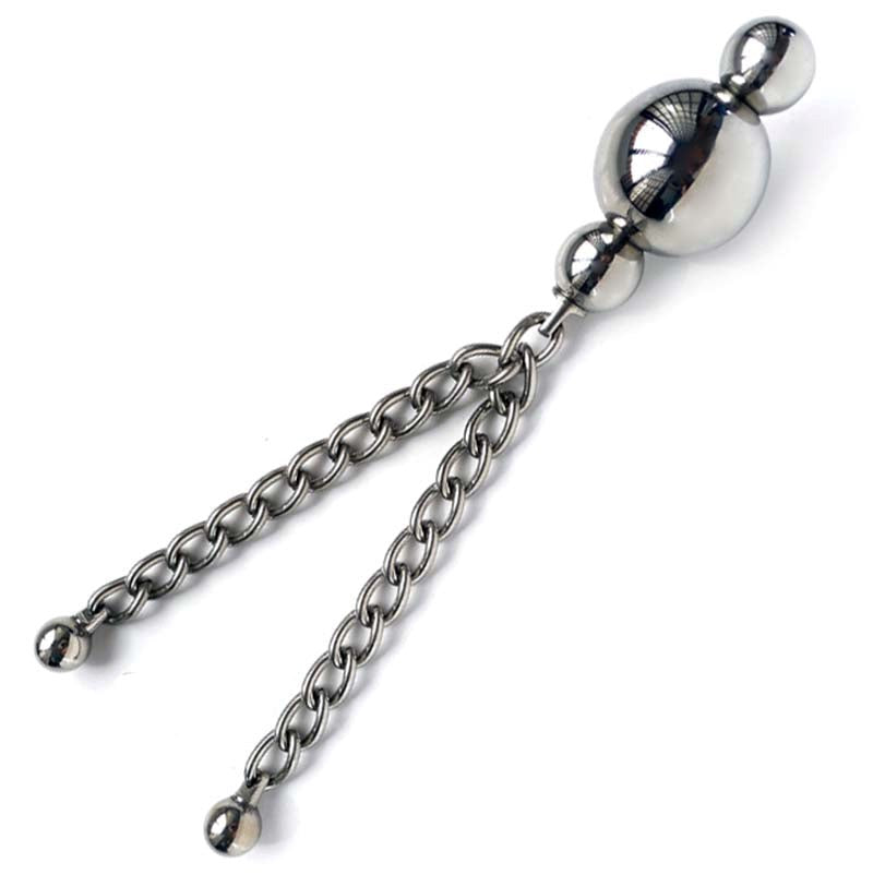 Triple Kegel Ball With Twin Chains - - Steel Sex Toys