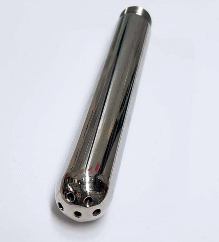 Unisex Ringed Shower Head Douche by Hell's Couture - Steel Sex Toys