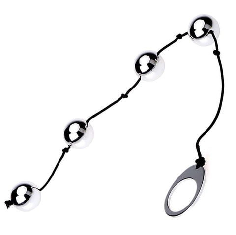 Utimi Stainless Steel Anal Balls x 4 by Hell's Couture - Steel Sex Toys