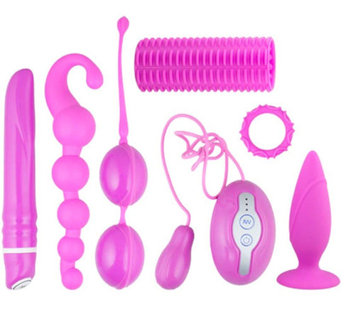 Aphrodisy Pink 7 Piece Pleasure Kit by Vibe Therapy - Sex Kits