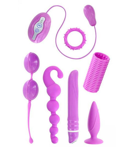 Aphrodisy Pink 7 Piece Pleasure Kit by Vibe Therapy - Sex Kits