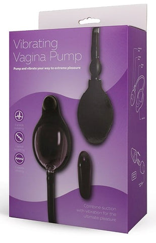 Vibrating Vagina Pump Black by Seven Creations - Pussy And Clit Toys