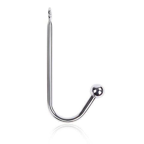 Well Hung Steel Anal Hook by Hell's Couture - Anal Beads and Balls