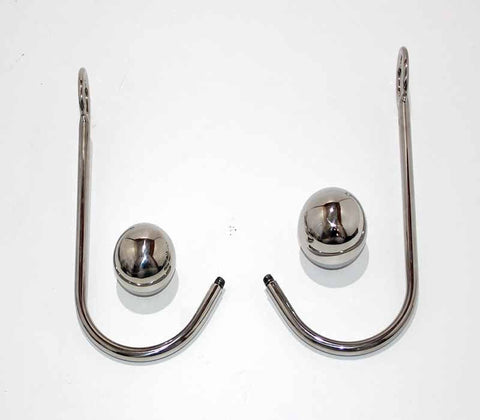 Well Hung Steel Anal Hook by Hell's Couture - Anal Beads and Balls