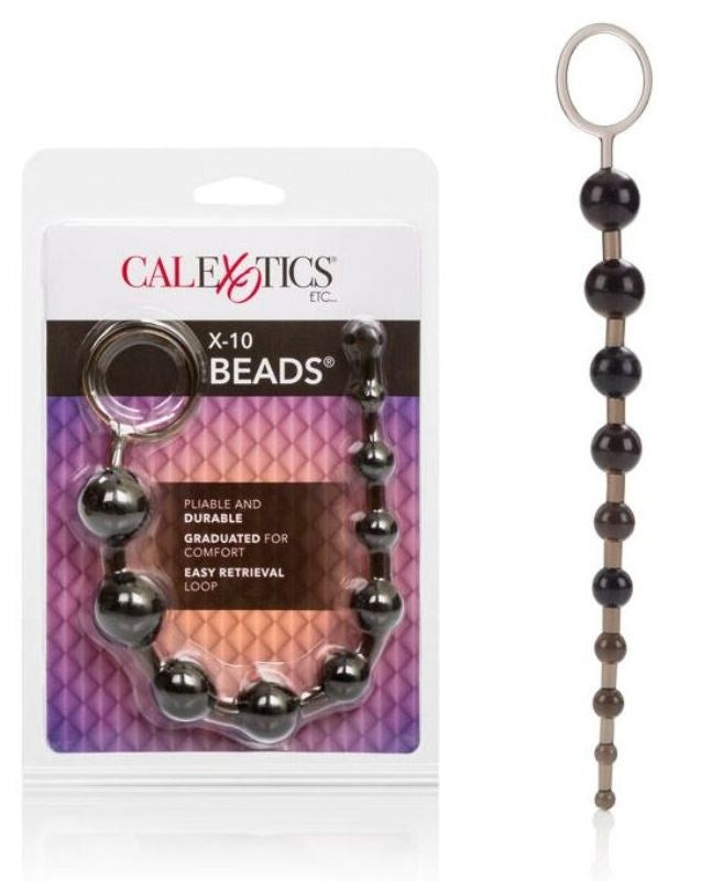 X-10 Beads Black - - Anal Beads and Balls