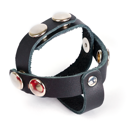 Premium Leather Cock and Ball Divider - Adjustable Comfort and Pleasure