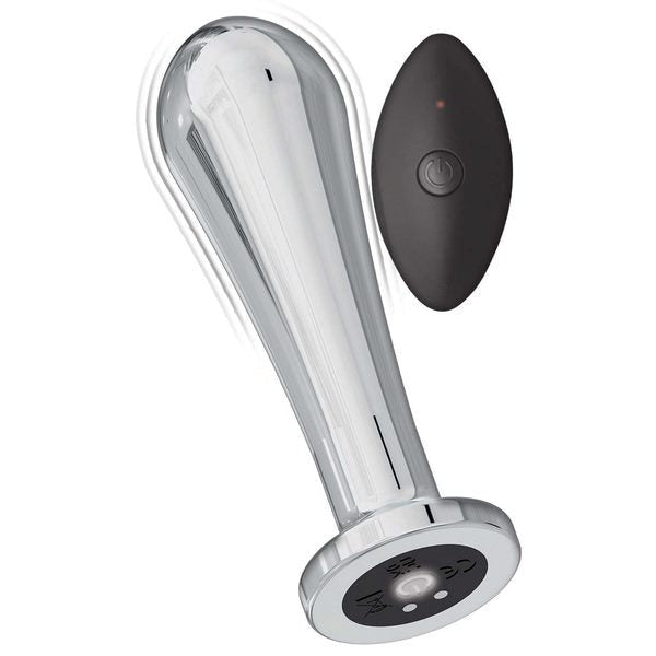 Pleasure-Enhancing Remote Vibrating Metal Anal Plug - Anal Vibrators