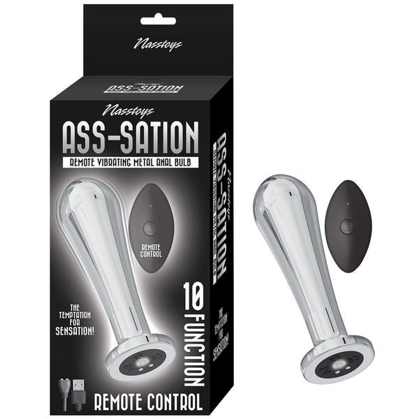 Pleasure-Enhancing Remote Vibrating Metal Anal Plug - Anal Vibrators