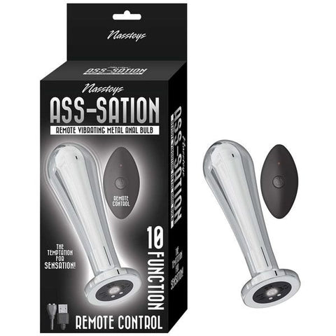 Pleasure-Enhancing Remote Vibrating Metal Anal Plug - Anal Vibrators