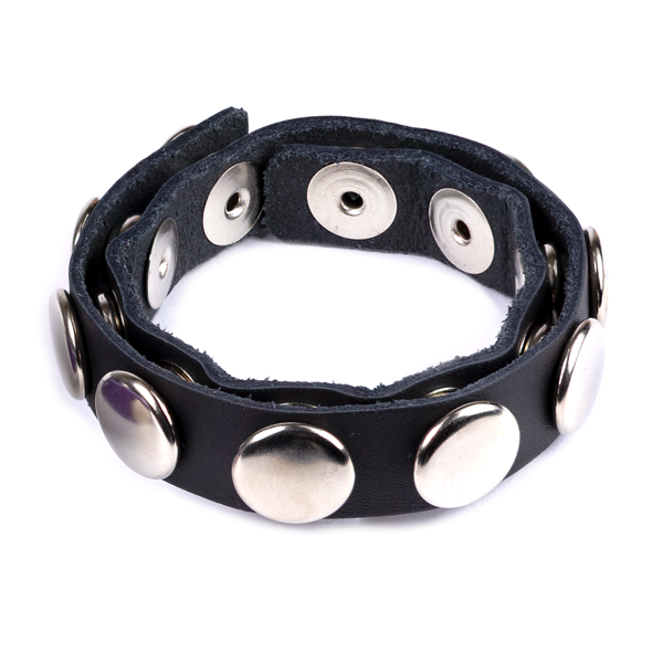 Black Leather Adjustable Penis Ring by Spartacus Enterprises - Cock Rings