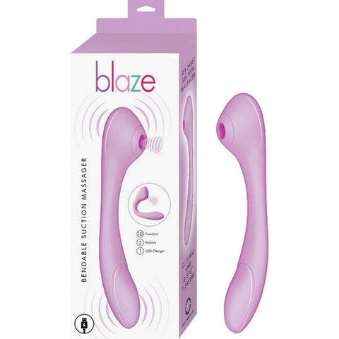 Blaze Bendable Suction Massager USB Rechargeable - Clit Ticklers and Pulsators